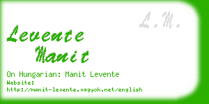 levente manit business card